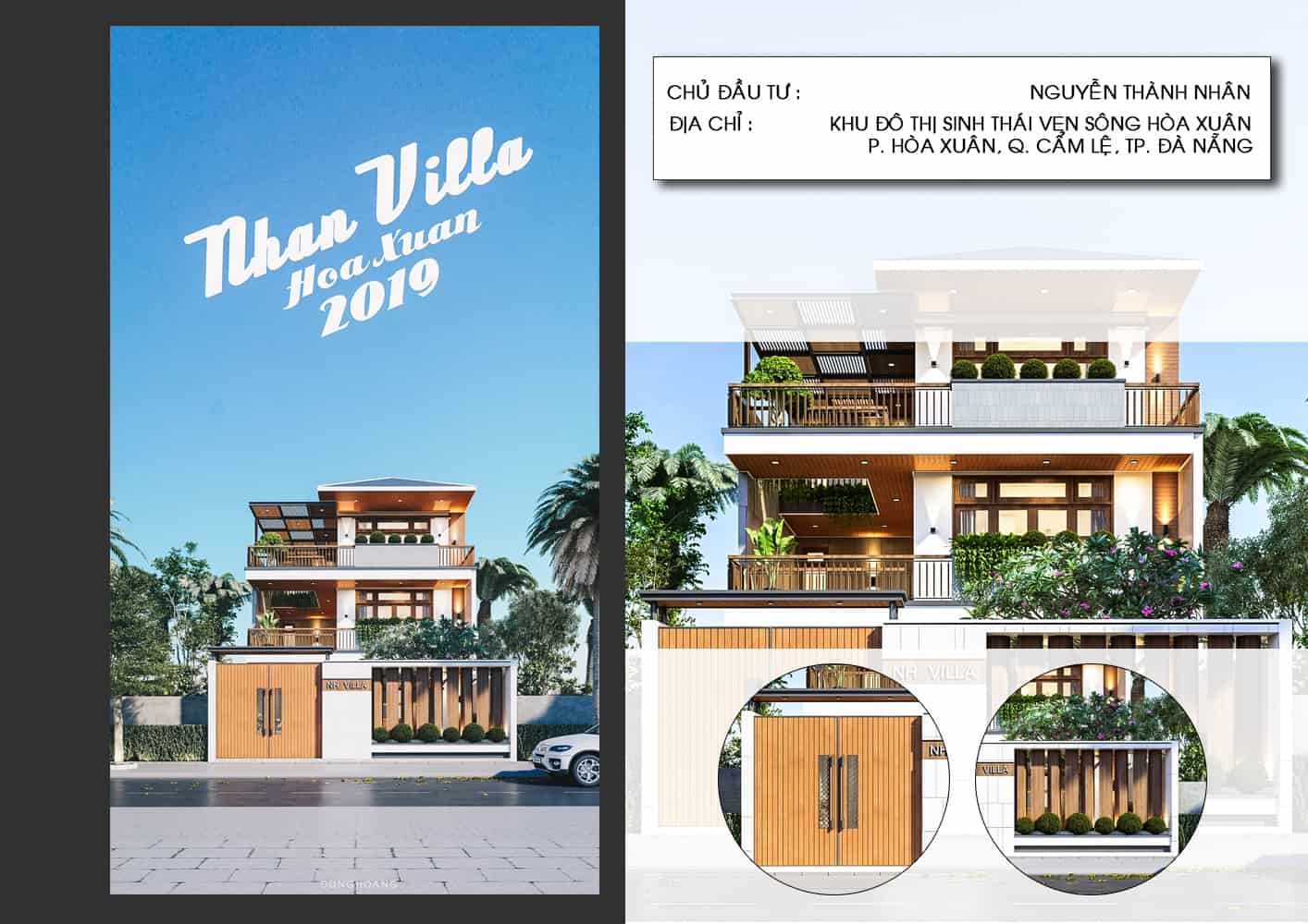 Euro Villa Mr Nhân Hoà Xuân 3 tầng 4 Png 250m2 7 Thiết kế Kiến trúc