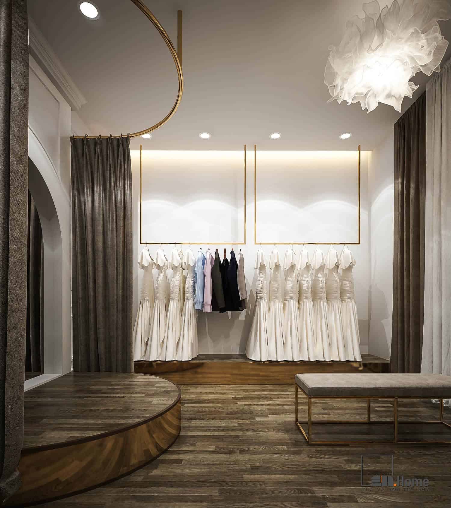 Ý tưởng thiết kế showroom áo cưới sang trọng 17 Thiết kế nội thất shop áo cưới