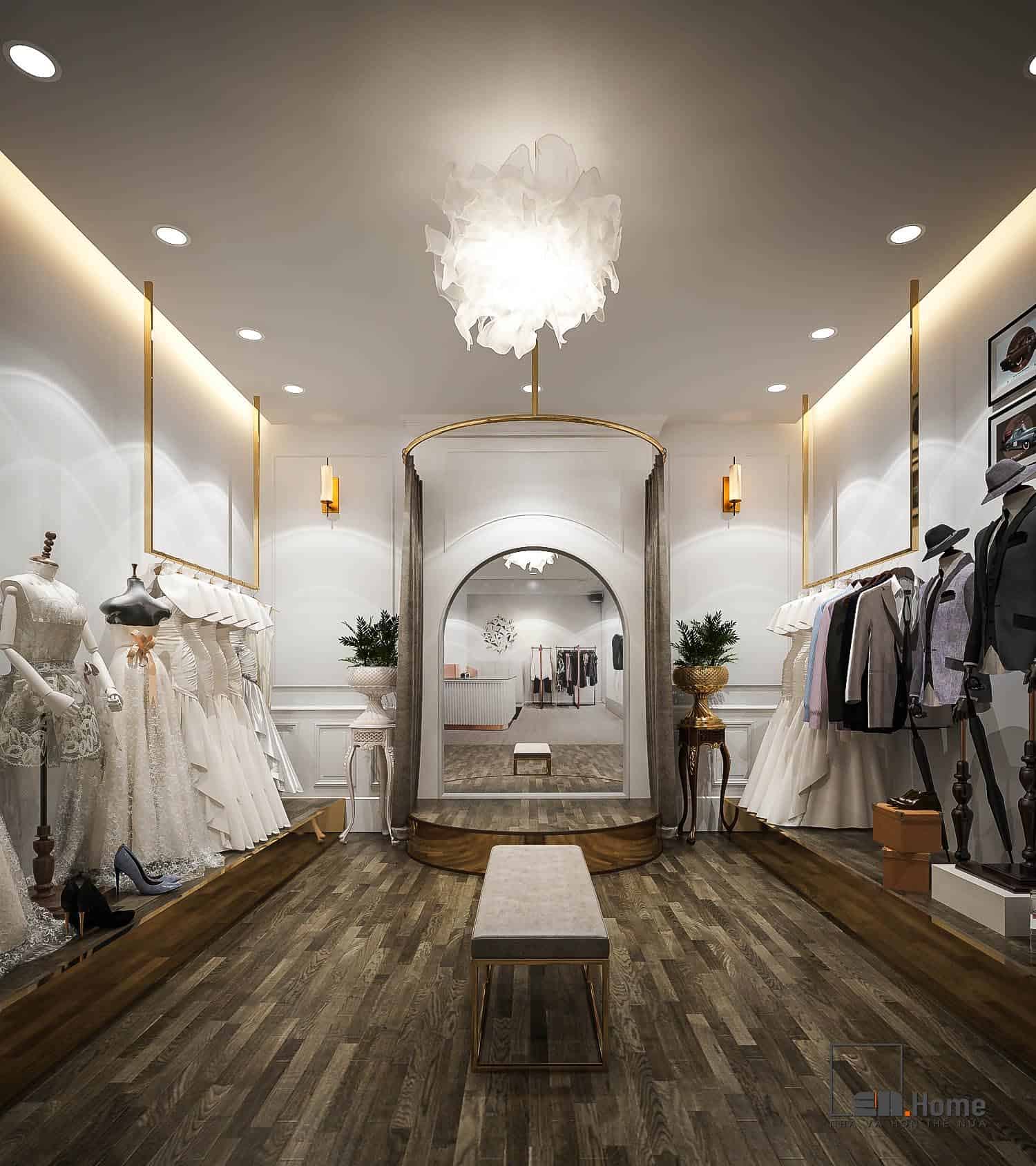 Ý tưởng thiết kế showroom áo cưới sang trọng 13 Thiết kế nội thất shop áo cưới