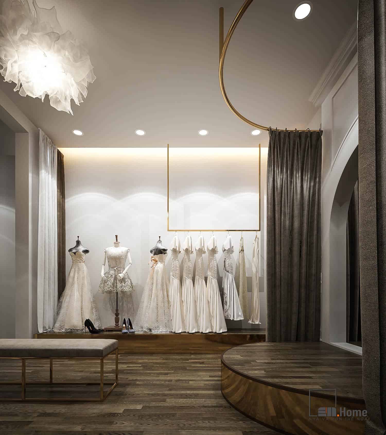 Ý tưởng thiết kế showroom áo cưới sang trọng 14 Thiết kế nội thất shop áo cưới