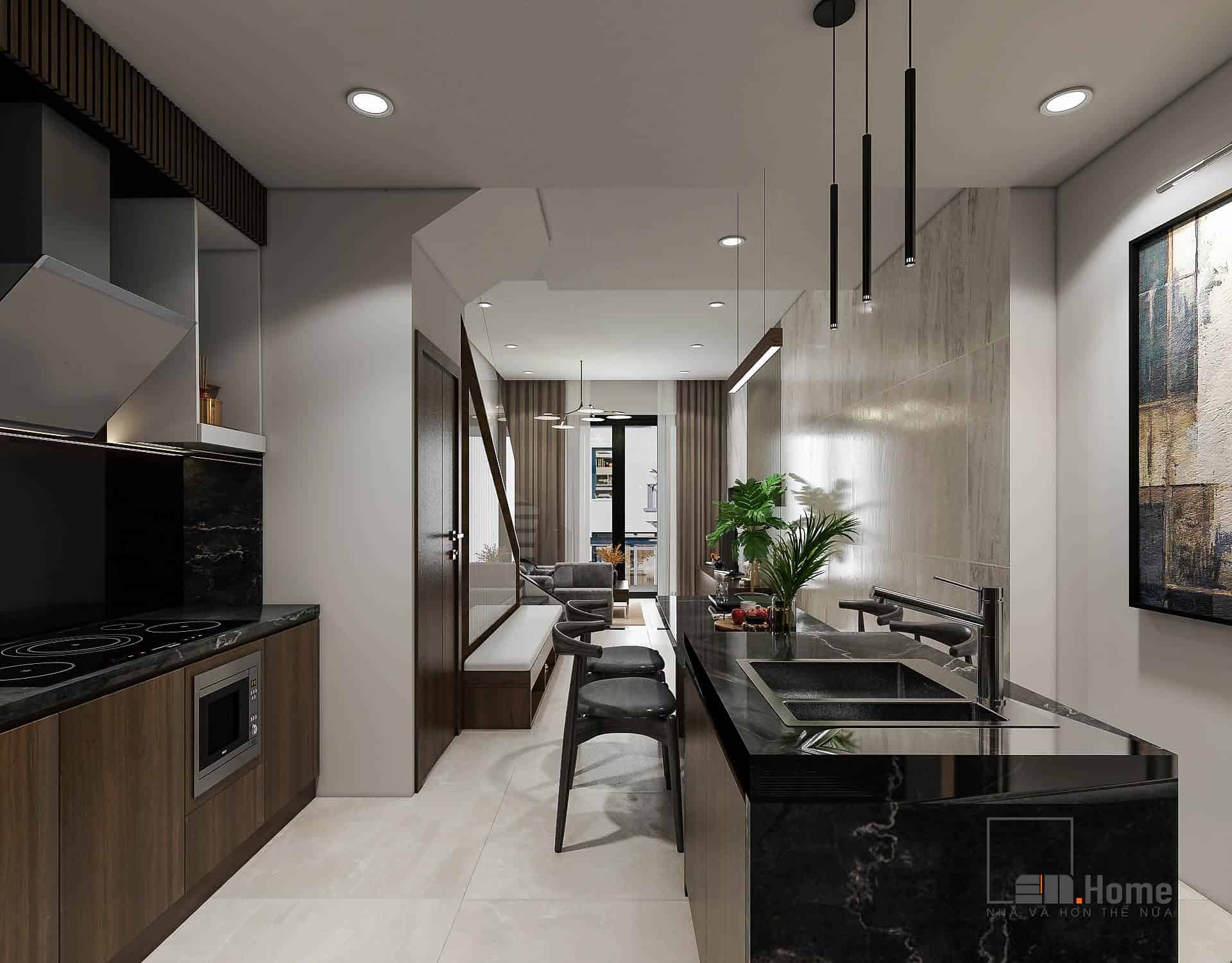 Nội thất anh Quý Đà Nẵng 3 tầng 75.6m2 18 Thiết kế kiến trúc nội thất Đà Nẵng