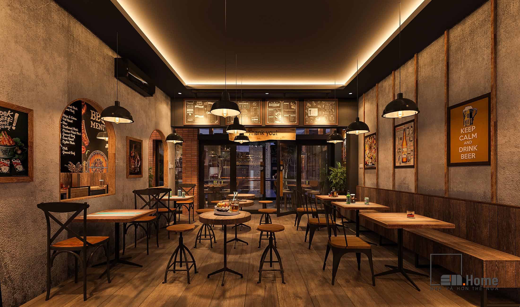 Nội thất nhà hàng Jacques Mỹ An 70m2 13 Thiết kế nội thất