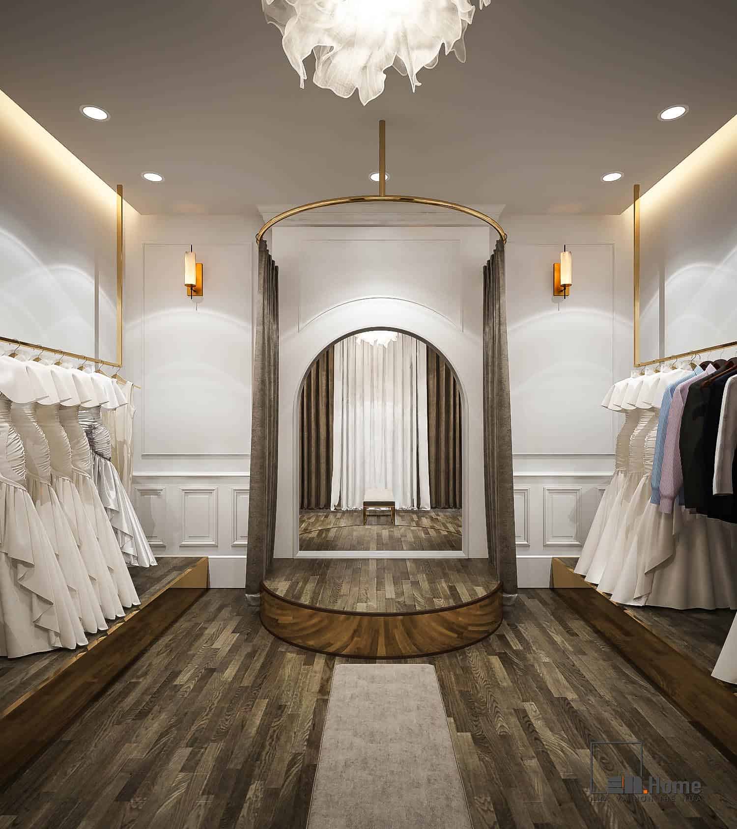 Ý tưởng thiết kế showroom áo cưới sang trọng 18 Thiết kế nội thất shop áo cưới