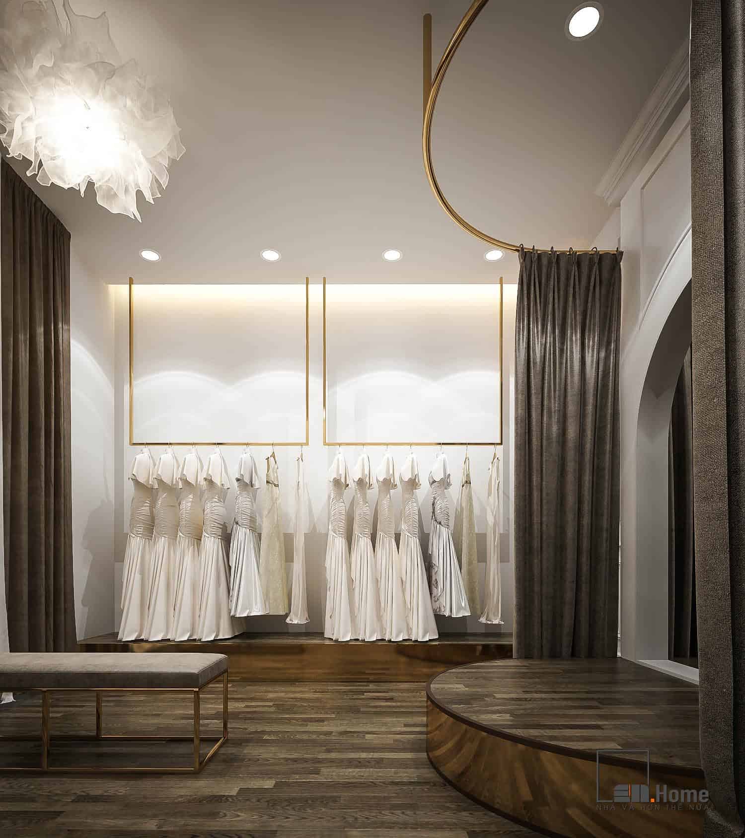 Ý tưởng thiết kế showroom áo cưới sang trọng 19 Thiết kế nội thất shop áo cưới