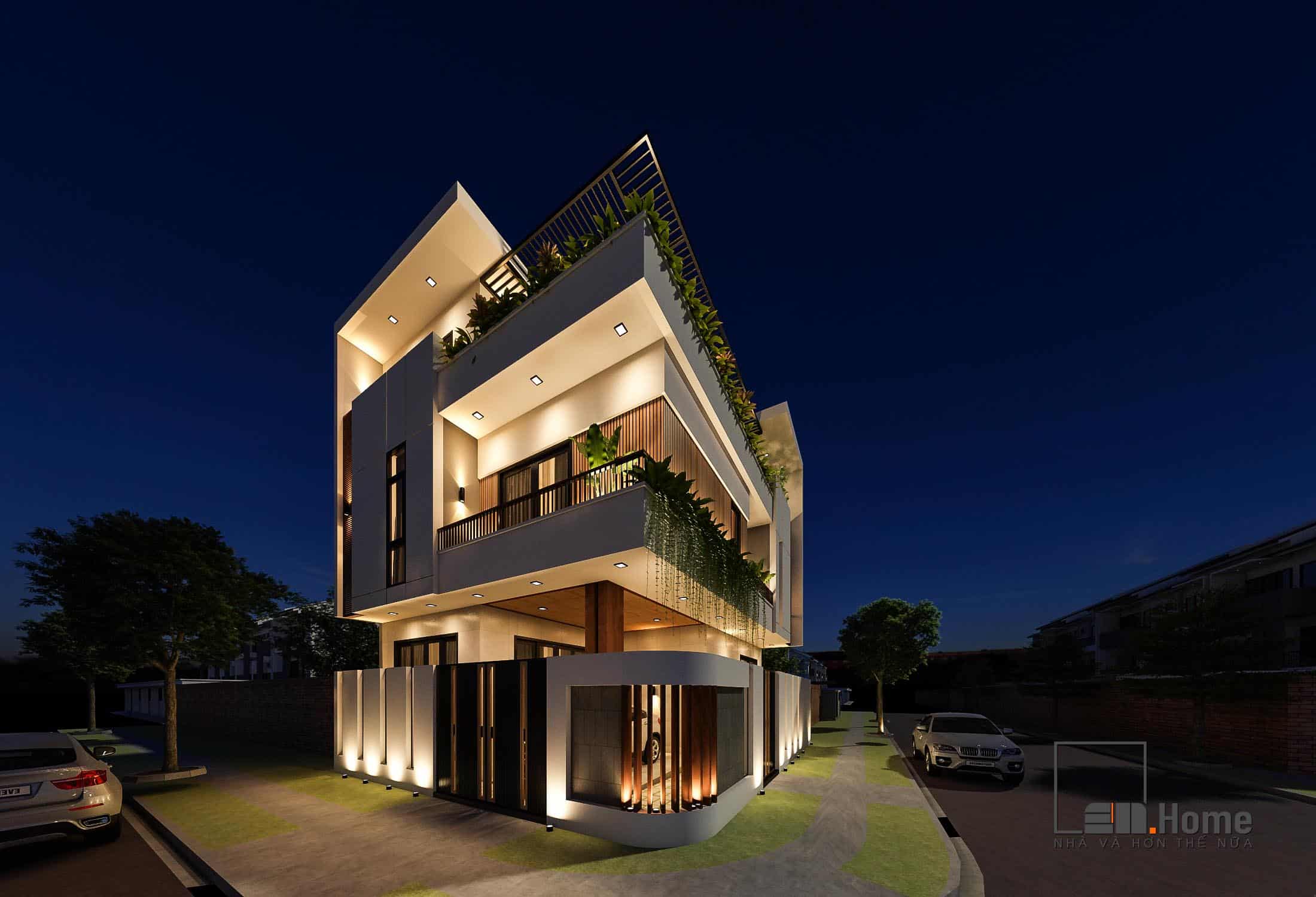 Kiến trúc mặt tiền Mr Huy Tam Kỳ 120m2 6 kiến trúc đẹp