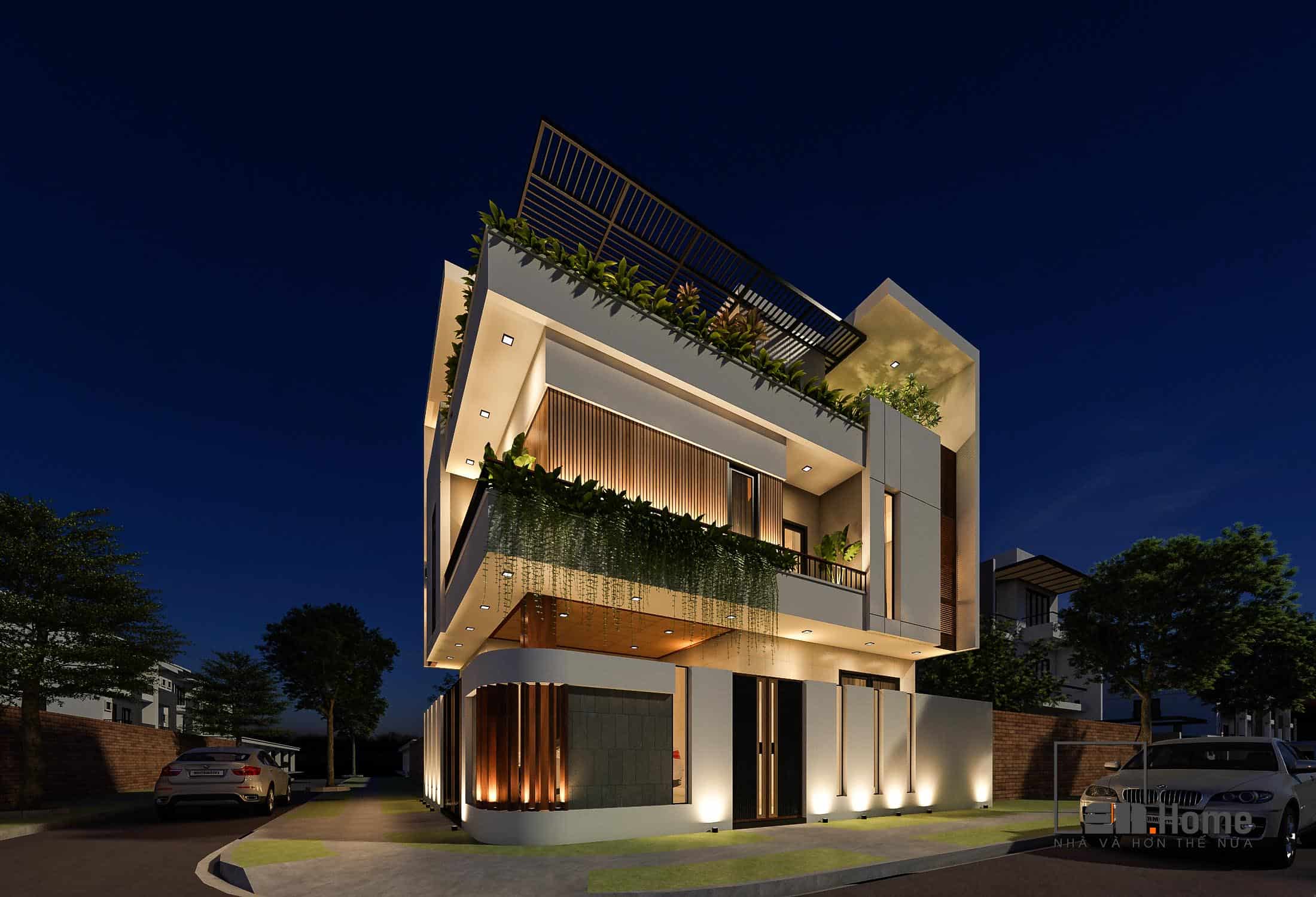 Kiến trúc mặt tiền Mr Huy Tam Kỳ 120m2 7 kiến trúc đẹp