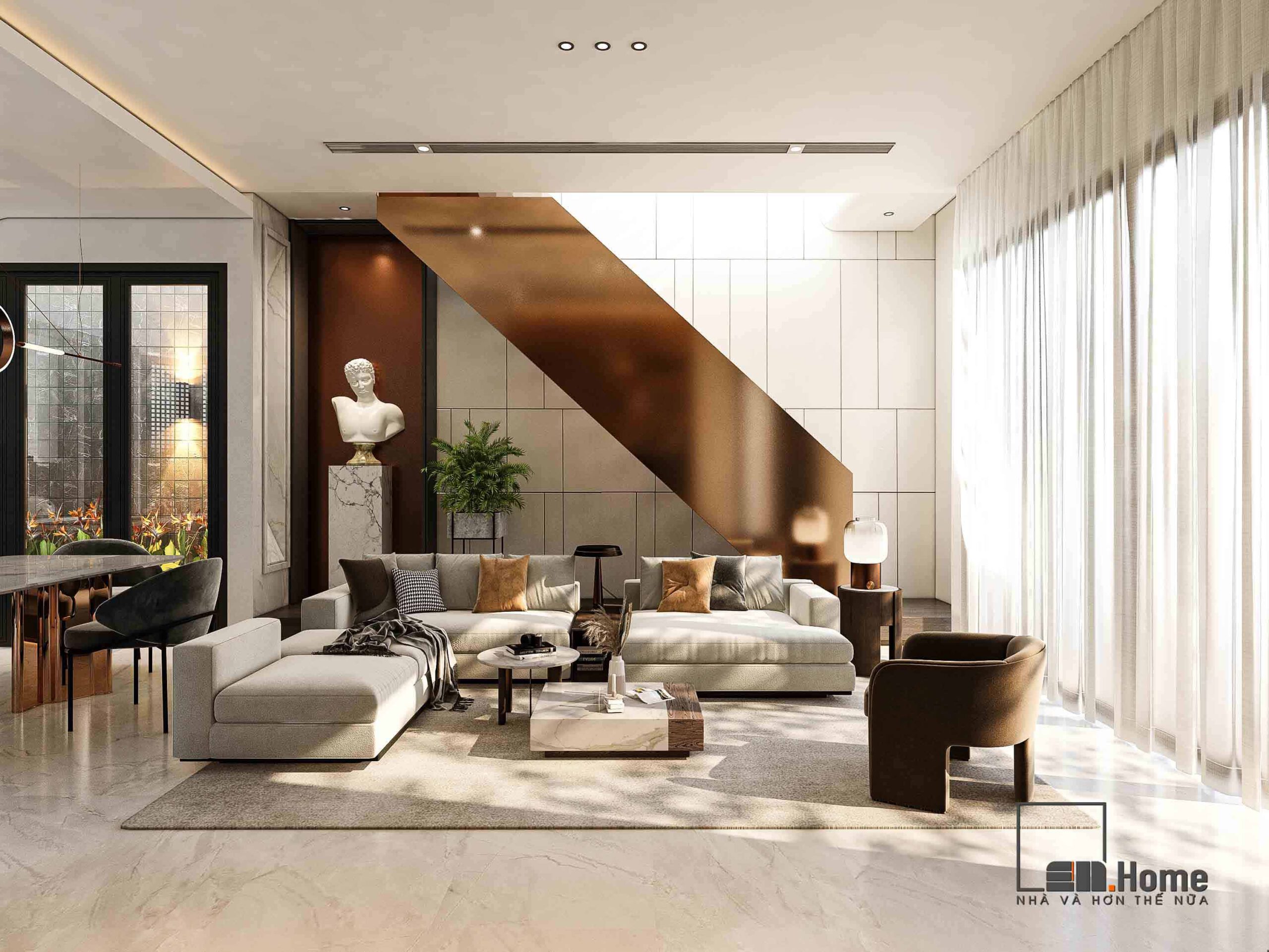 Nội thất biệt thự anh Hoàng Anh Tuấn - 350m2, Đà Nẵng 13 noi that hien dai