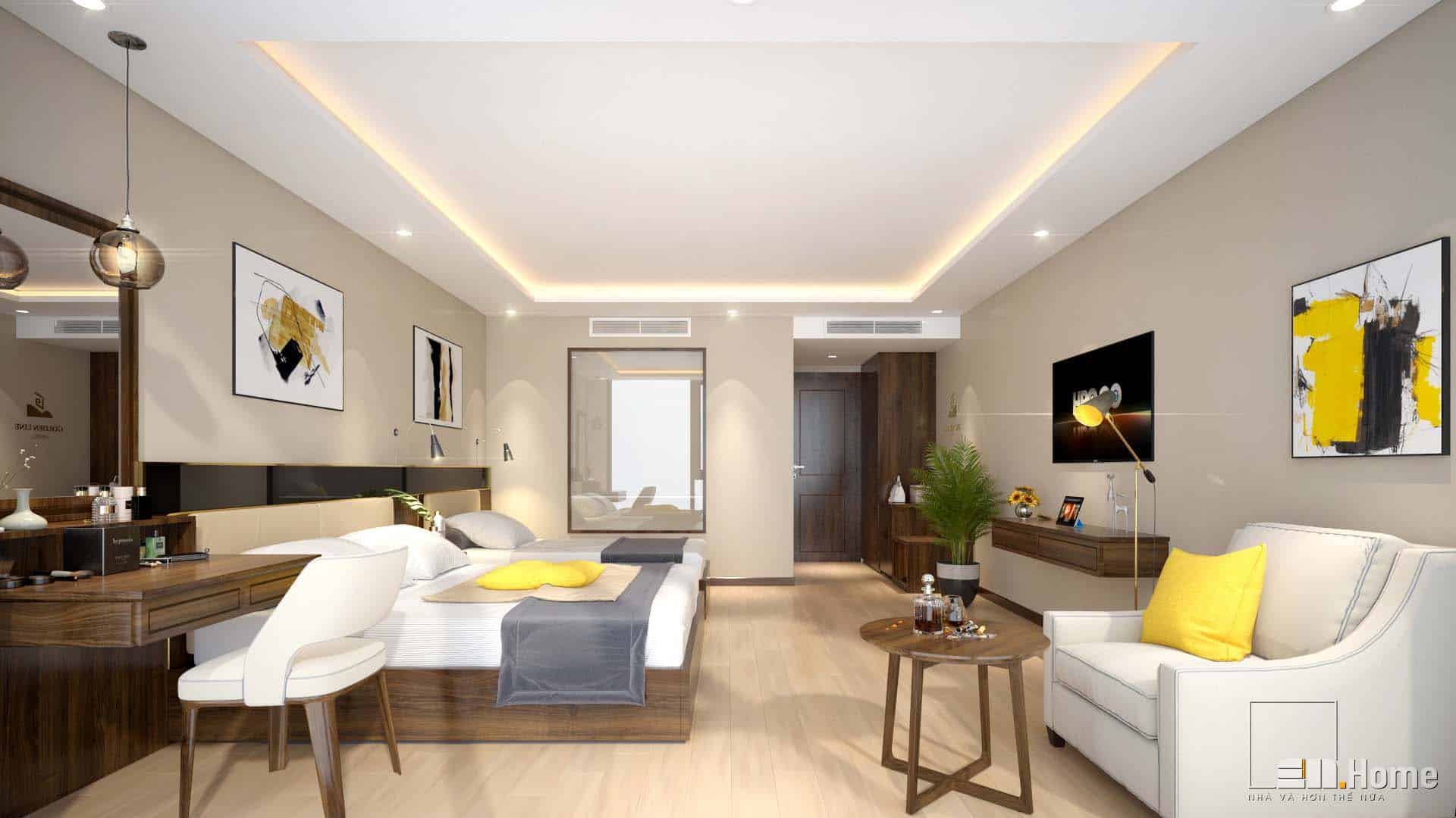 Dự án thiết kế phòng ngủ khách sạn Goldenline 45m2 - Sơn Trà, Đà Nẵng 29 thiet ke noi that khach san