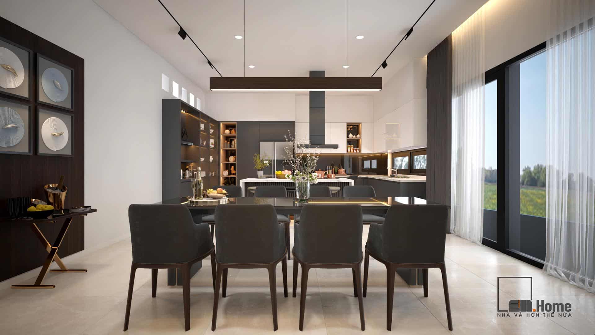 Dự án thiết kế nhà anh Khánh 60m2 - Đạ Huoai, Lâm Đồng 18 noi that bep hien dai