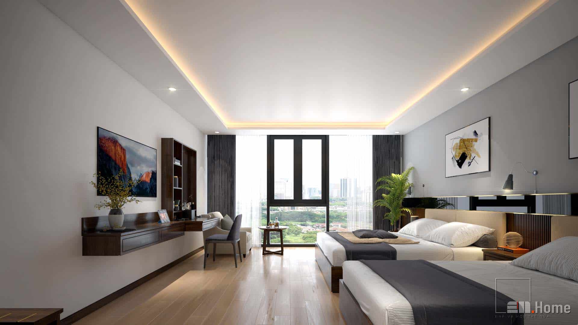 Dự án thiết kế phòng ngủ khách sạn Goldenline 45m2 - Sơn Trà, Đà Nẵng 32 noi that phong ngu khach san