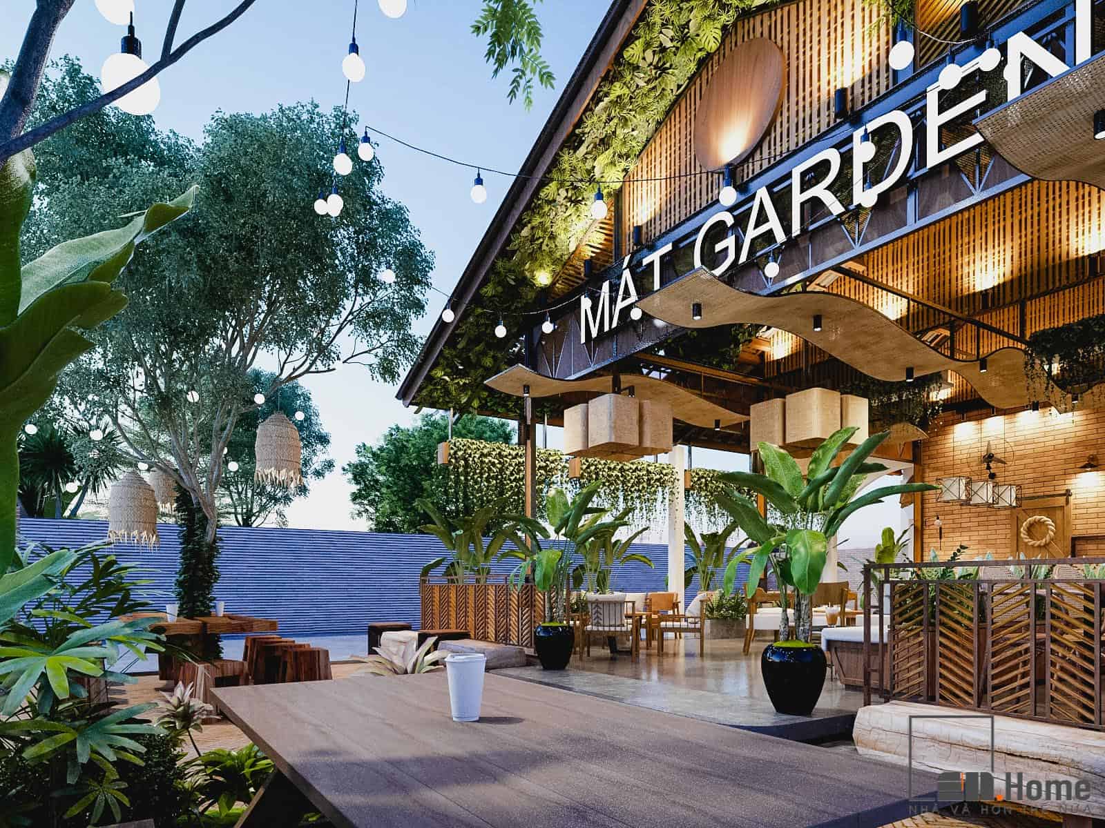Thiết kế quán caffee MÁT GARDEN 300M2 - Đà Nẵng 19 Thiết kế nội thất quán Cafe