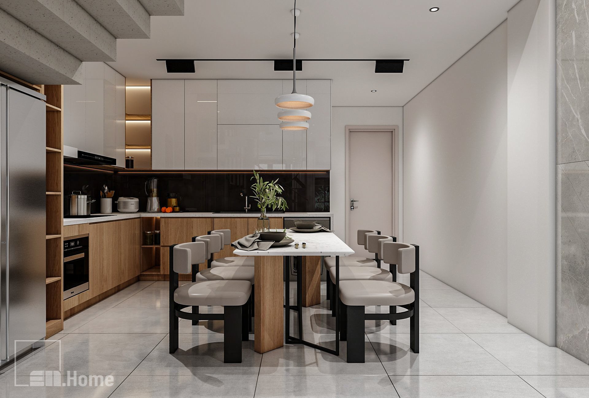 Thiết kế nội thất hiện đại nhà 3 tầng 250m2 - Tôn giá trị ngôi nhà 24 thiet ke noi that hien dai