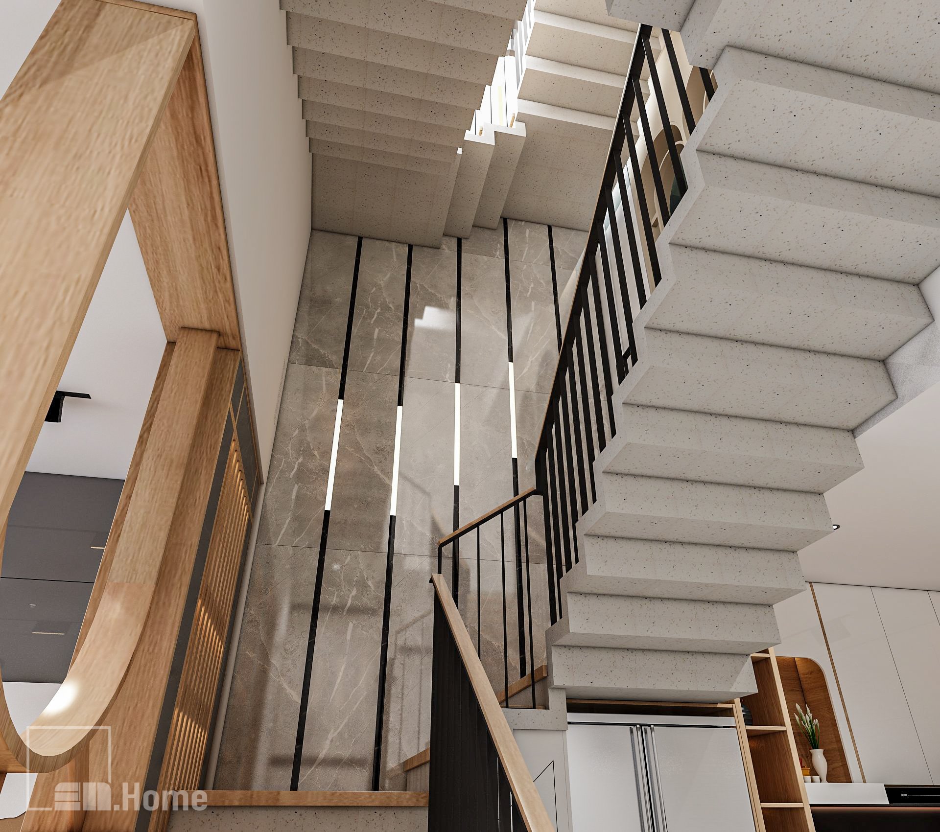 Thiết kế nội thất hiện đại nhà 3 tầng 250m2 - Tôn giá trị ngôi nhà 26 thiet ke noi that hien dai