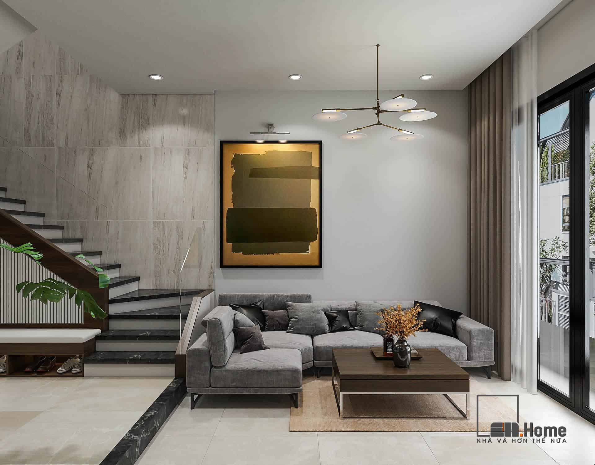 Thiết kế nội thất nhà anh Quý 75,6m2 - Đà Nẵng 18 3 phong khach anh quy
