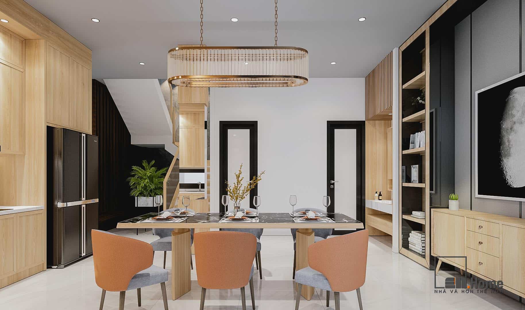 Dự án thiết kế nội thất gỗ cao cấp anh Huy 120m2 - Quảng Nam 27 Nha anh huy 6