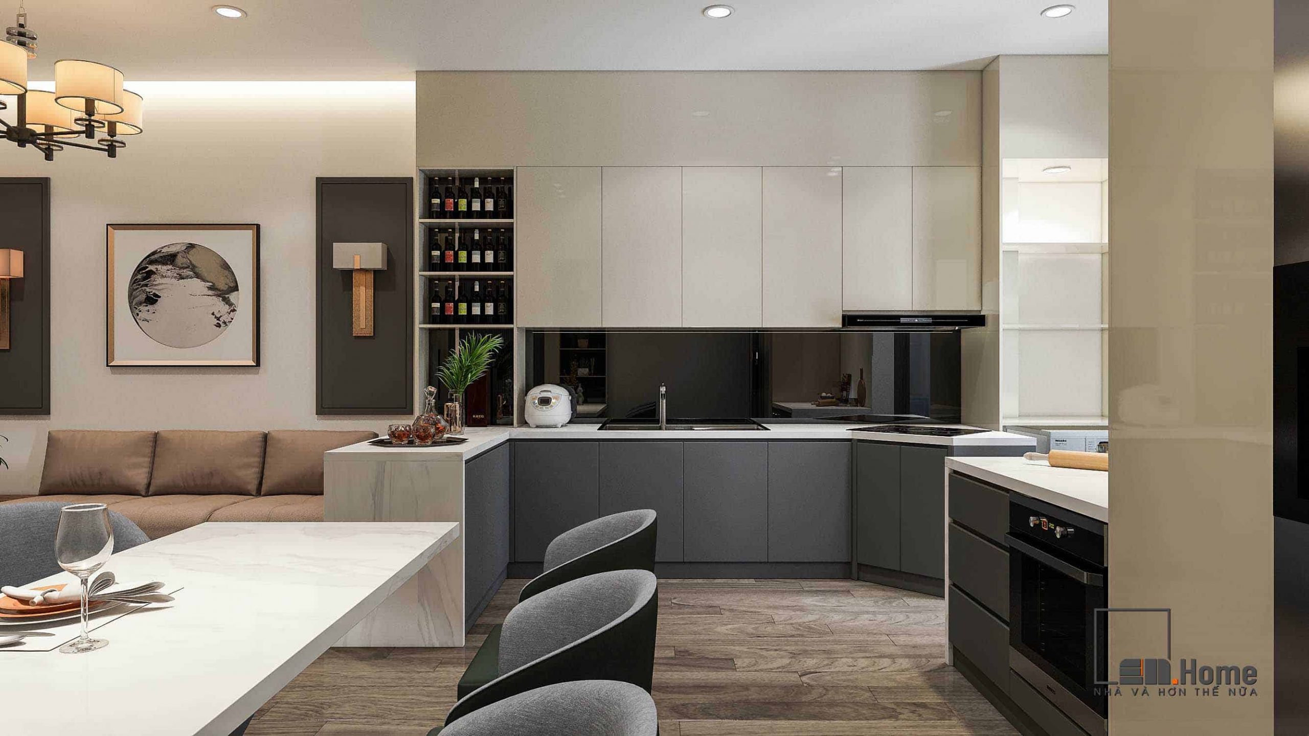 Dự án thiết kế nội thất nhà chị Hằng 130m2 - Hoà Xuân, Đà Nẵng 20 nha chi hang 3 scaled