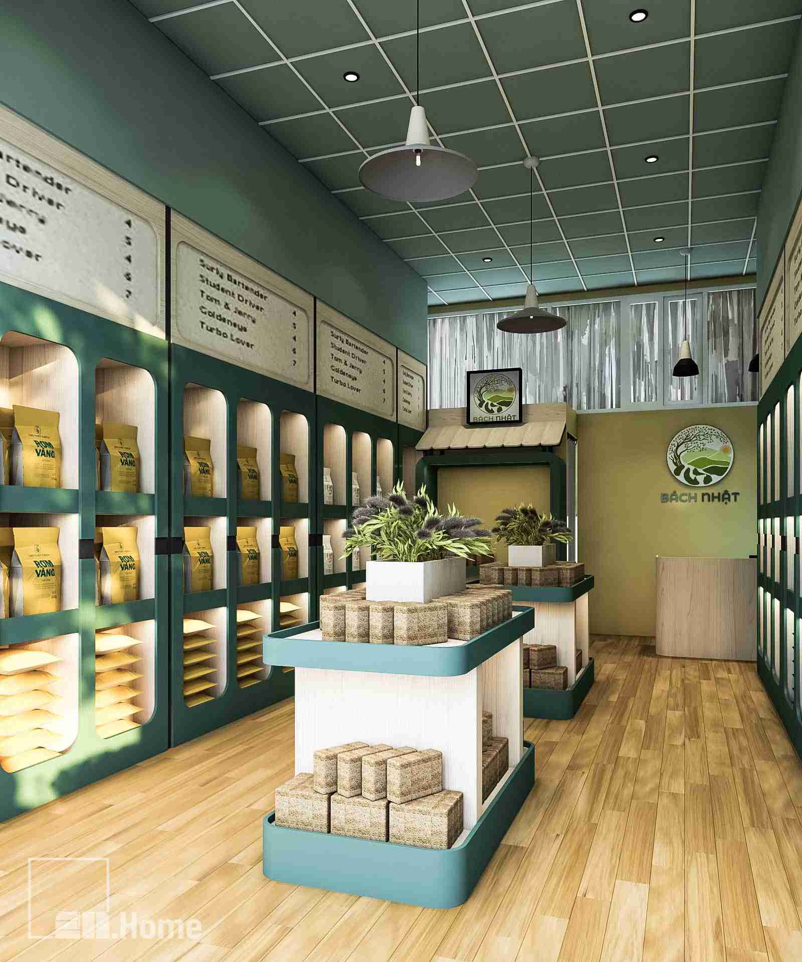 Thiết kế thi công siêu thị gạo Bách Nhật - Đà Nẵng 11 sieu thi gao bach nhat