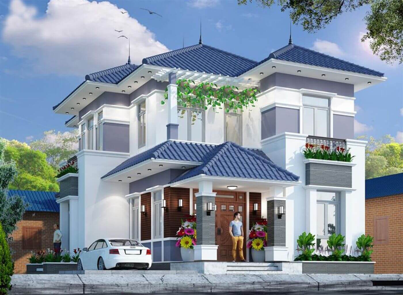 10+ Mẫu Thiết Kế Biệt Thực Đẳng Cấp, Sang Trọng - EnHome 66 thiet ke biet thu