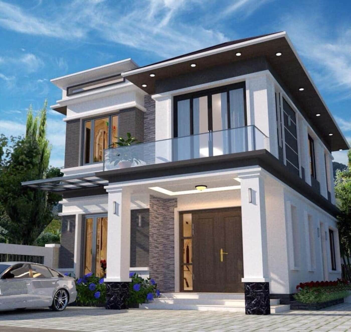 10+ Mẫu Thiết Kế Biệt Thực Đẳng Cấp, Sang Trọng - EnHome 67 thiet ke biet thu
