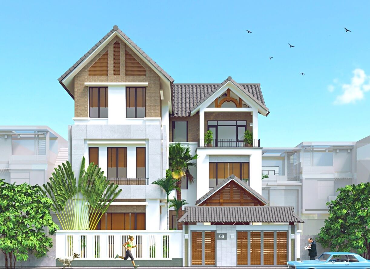 10+ Mẫu Thiết Kế Biệt Thực Đẳng Cấp, Sang Trọng - EnHome 69 thiet ke biet thu
