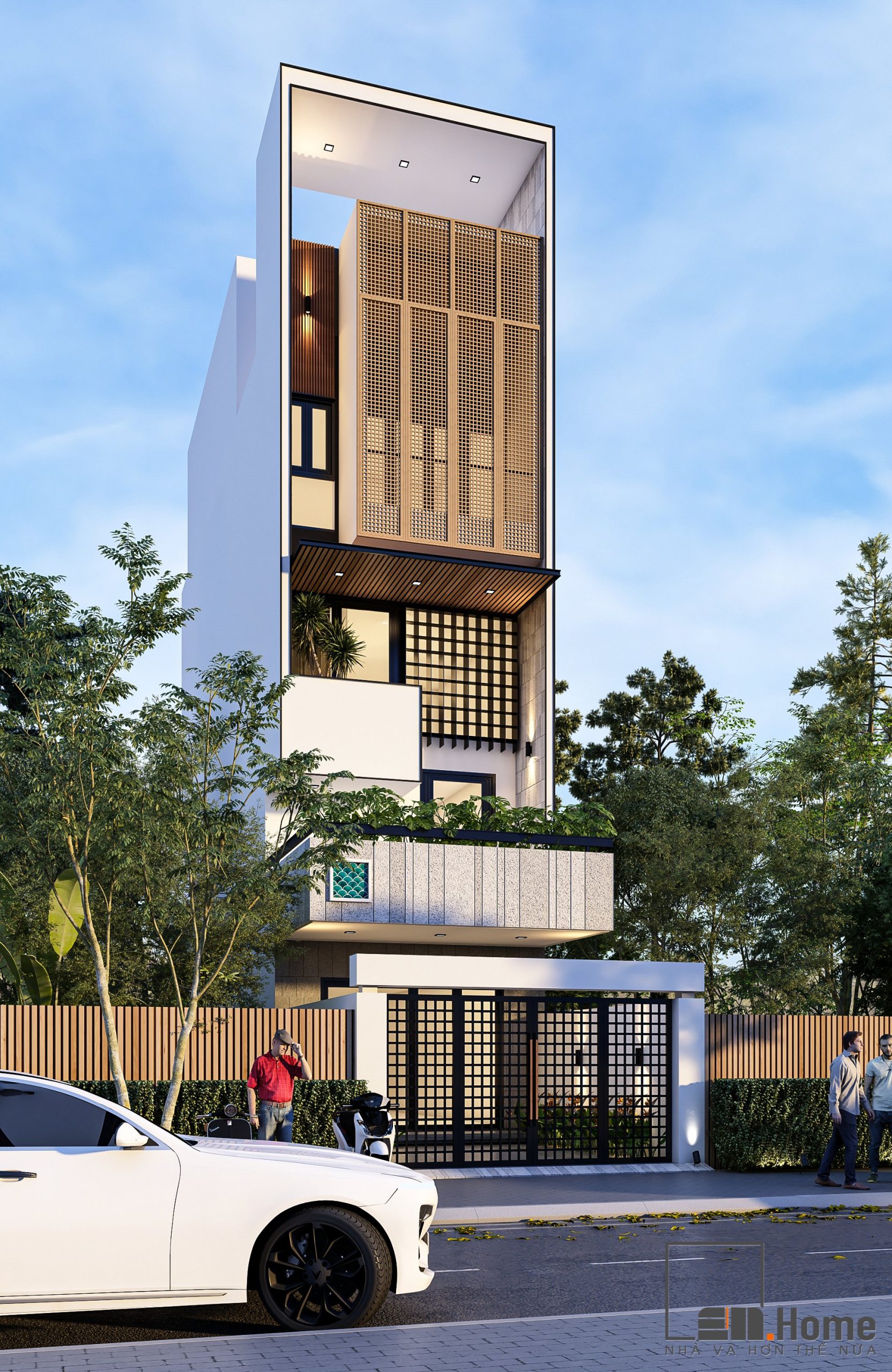 Thiết kế nhà phố 5 tầng Anh Chiến - Đà Nẵng 23 nha pho 5 tang