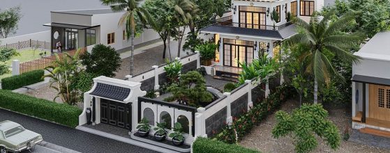 Mặt tiền biệt thự indochine