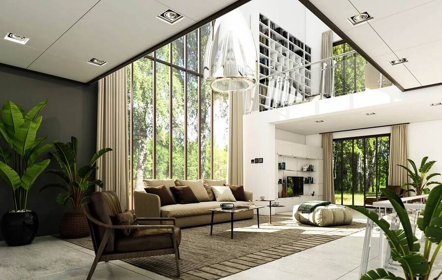 30+ Ý tưởng thiết kế phòng khách biệt thự hiện đại đẹp sang trọng, đẳng cấp 23 phong khach biet thu hien dai