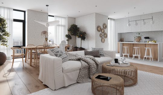 Trình làng 15+ mẫu thiết kế nội thất chung cư 70m2 đẹp và tối ưu không gian
