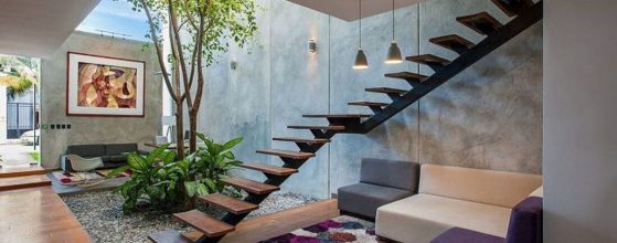 Thiết kế cầu thang cho nhà nhỏ hẹp.