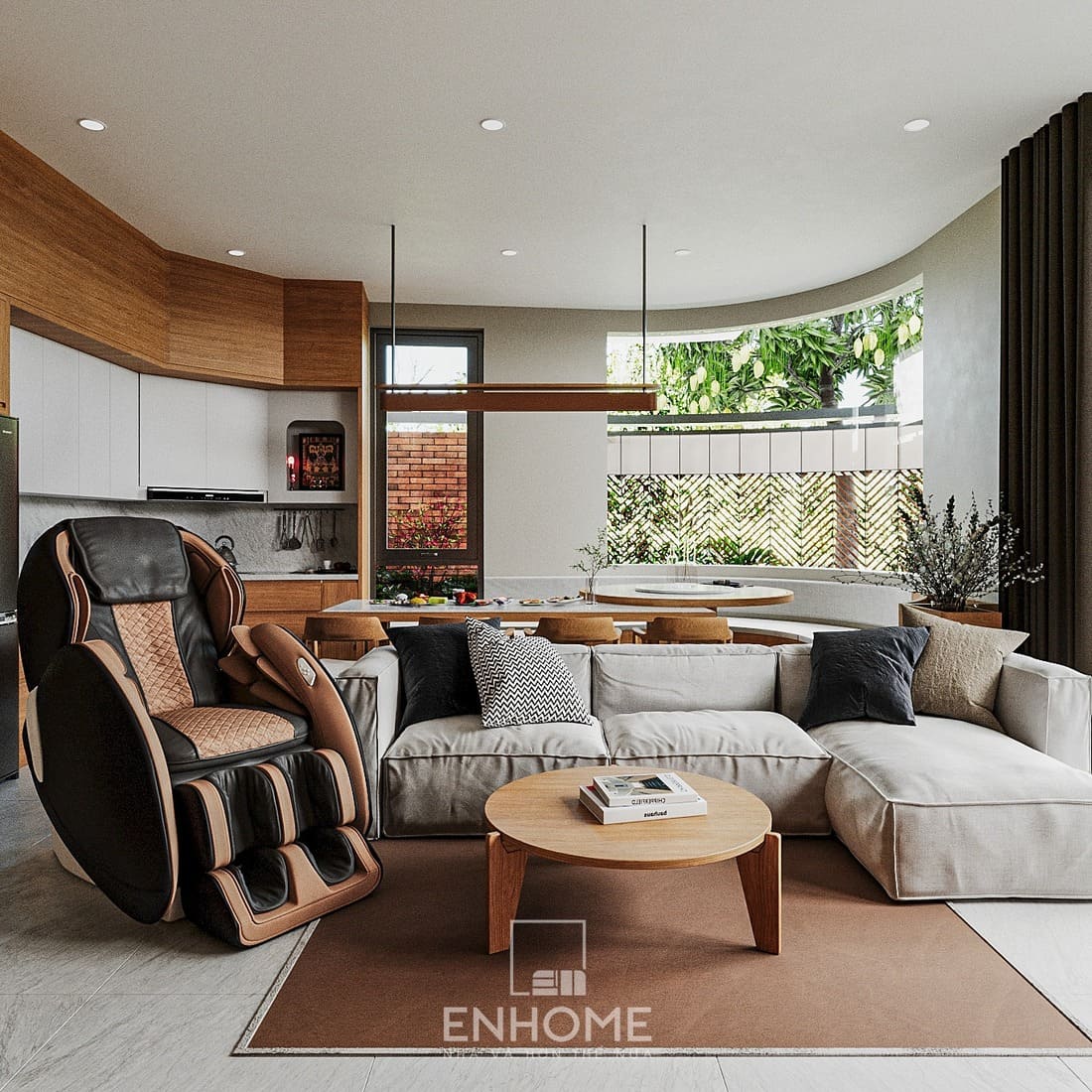 28+ Mẫu phòng sinh hoạt chung đẹp, được nhiều gia chủ lựa chọn 43 Thiết kế phòng sinh hoạt chung phù hợp với nhà ống