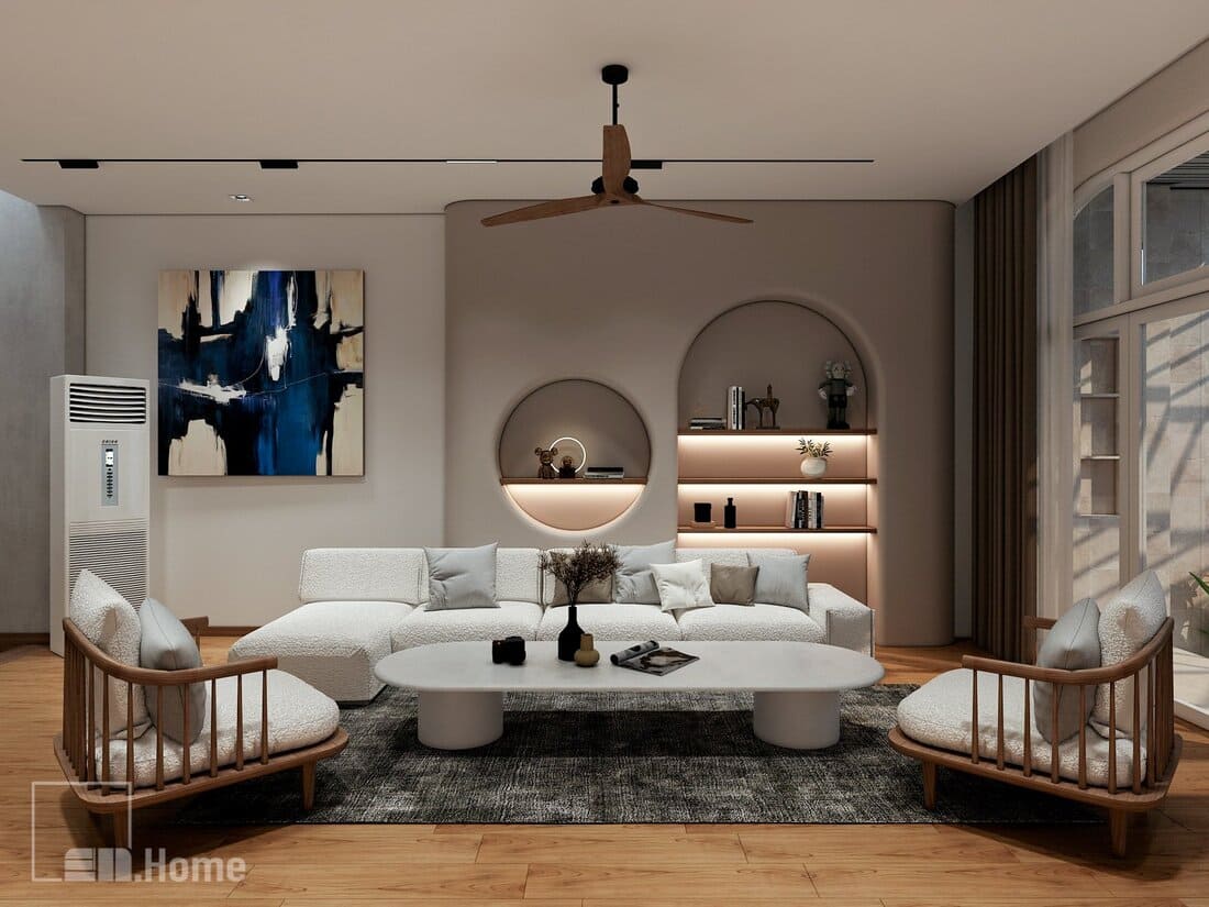 28+ Mẫu phòng sinh hoạt chung đẹp, được nhiều gia chủ lựa chọn 44 Phòng sinh hoạt chung tinh tế cho nhà ống