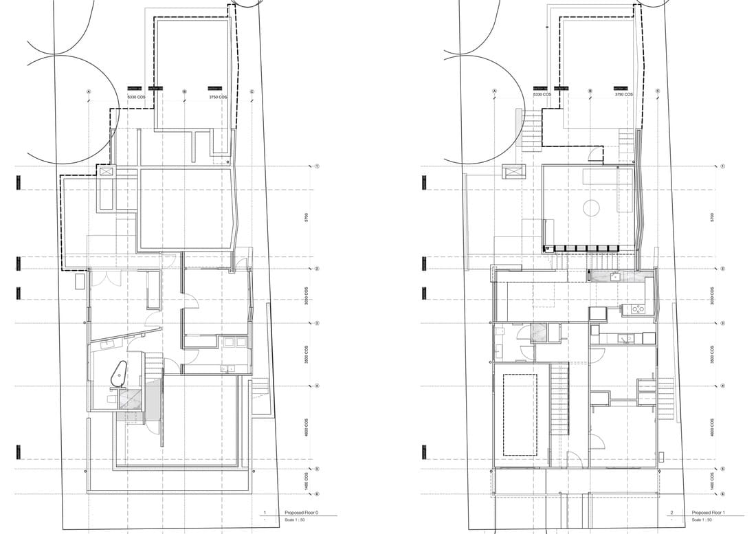 Bản vẽ mặt bằng của mẫu thiết kế nhà biệt thự 2 tầng 100m2