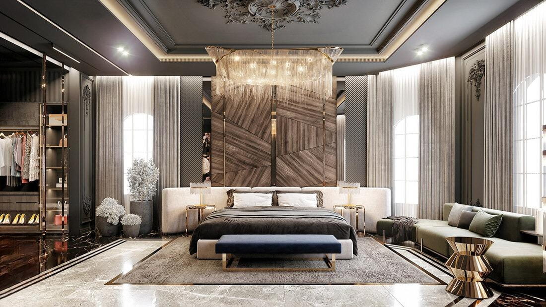 Phòng ngủ mang phong cách Luxury cực sang