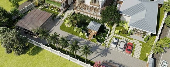 Biệt thự sân vườn có 3 chiếc ô tô