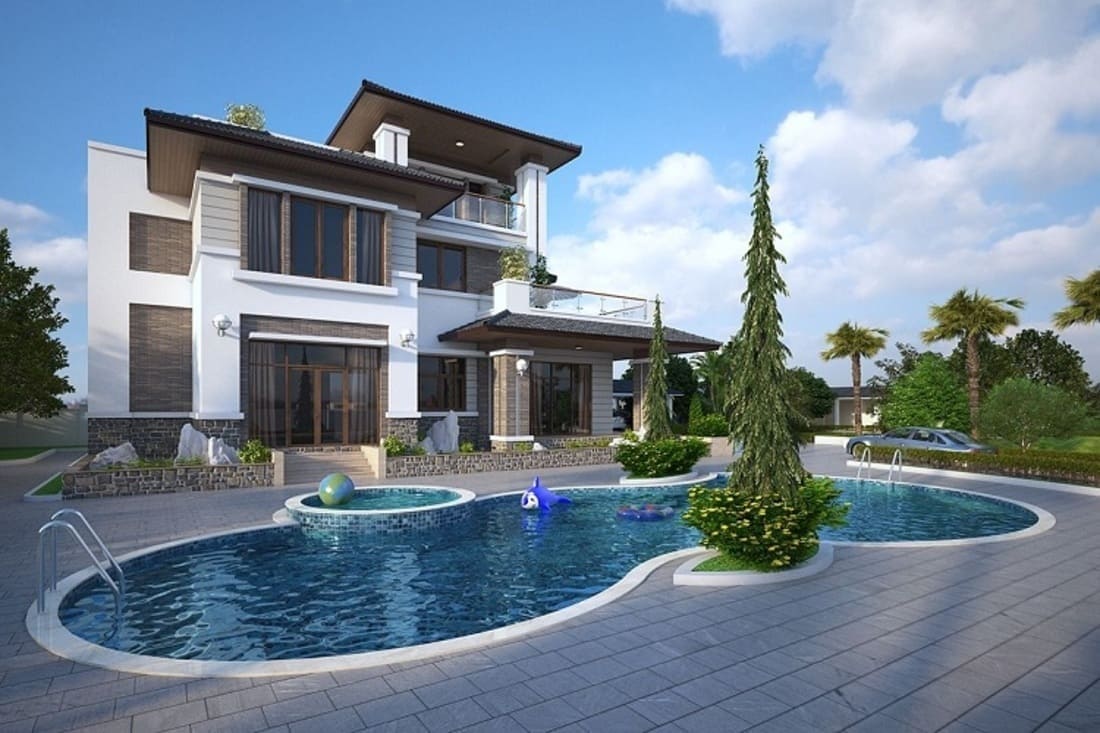 Top biệt thự mái Nhật đẹp, không bao giờ lỗi thời 15 Mẫu thiết kế hiện đại