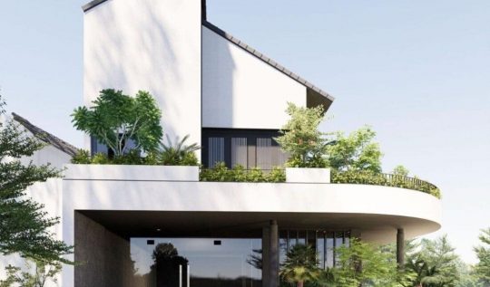 Top 5 mẫu biệt thự 3 tầng mái lệch được yêu thích nhất 2025