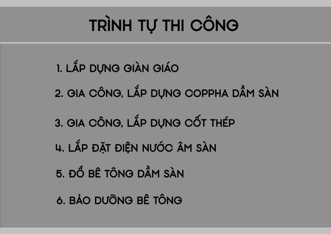 Quy trình thi công dầm sàn đúng kỹ thuật