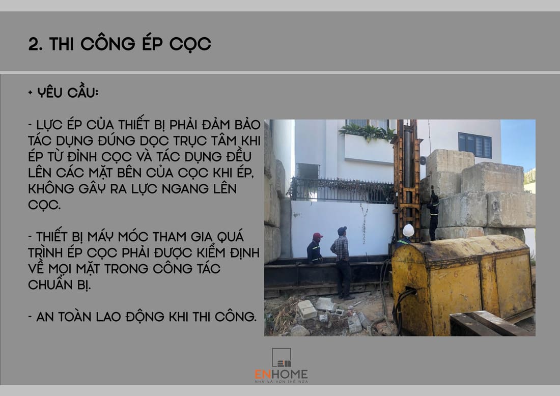 lưu ý khi ép cọc